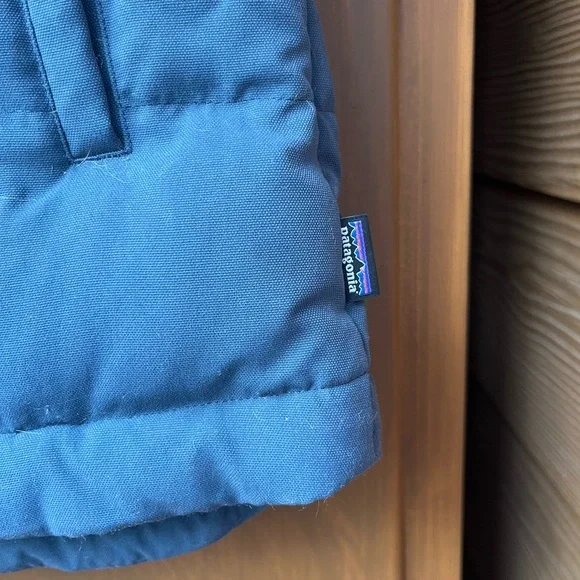 Patagonia Down Fill Puffer Hooded Bivy Vest In Navy Green Women’s M - Picture 6 of 11